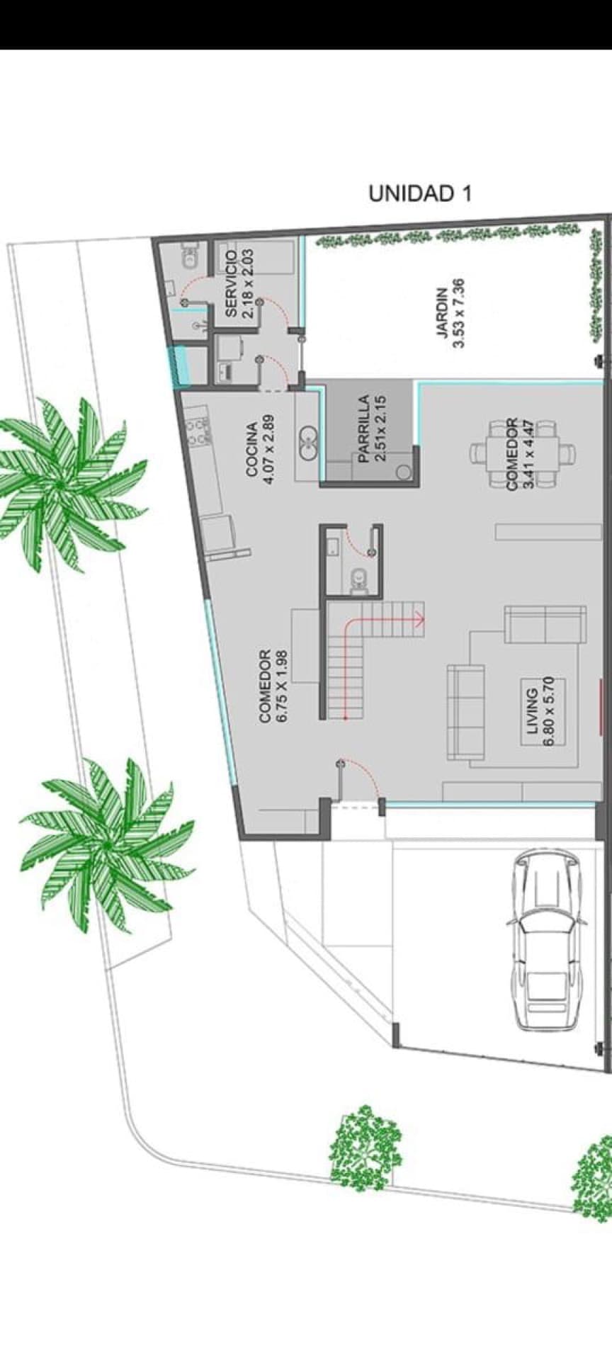 Duplex 3 dorm. en Ykua Satí